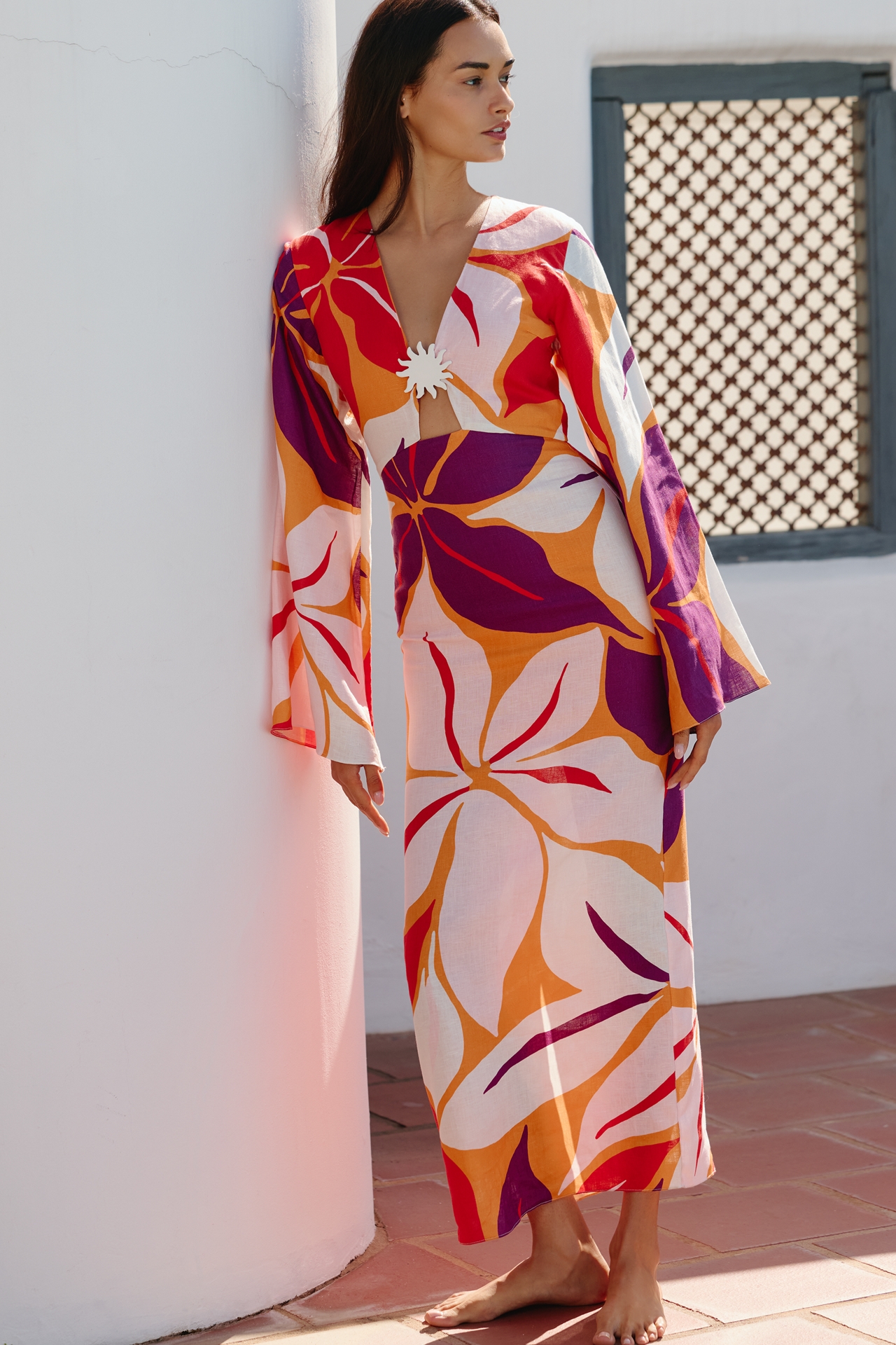 Cala de la Cruz Linen Calabria Dress