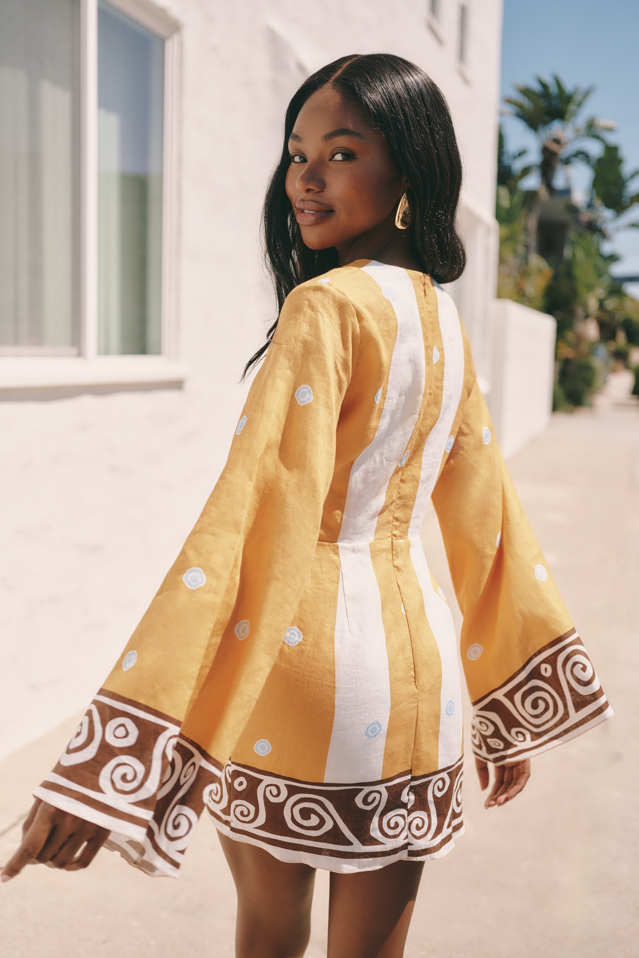 Cala de la Cruz Tessa Linen Mini Dress