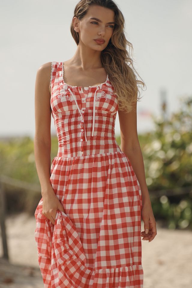 Frankies Bikinis Southern Belle Gauze Midi Dress #1