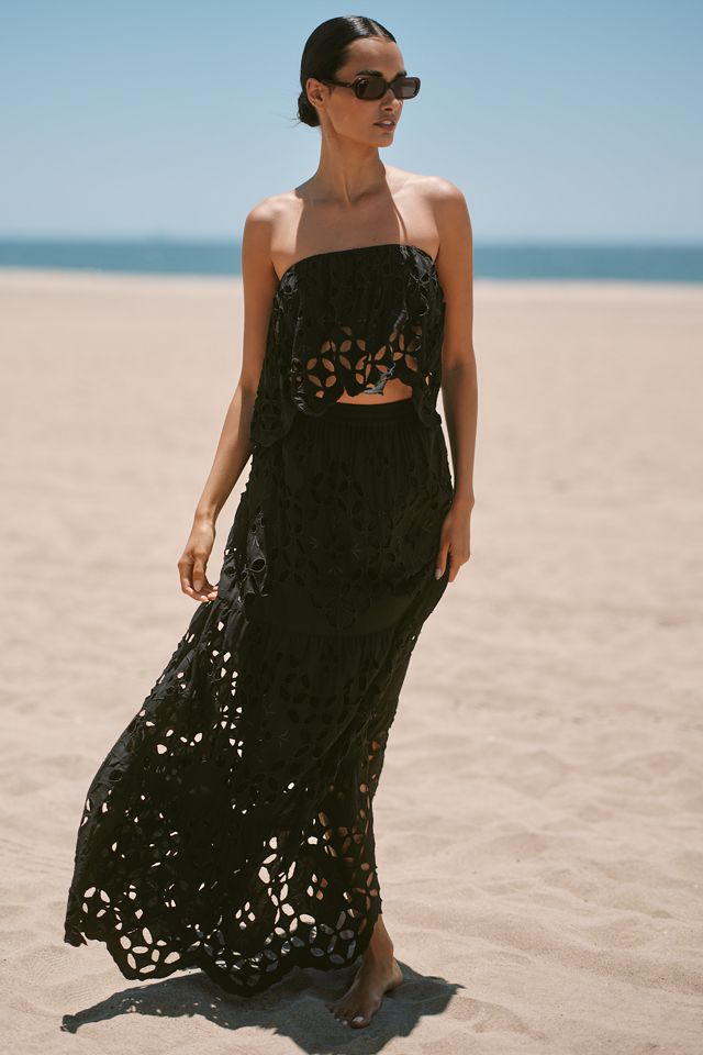 Tiare Hawaii Bora Bora Embroidered Strapless Top #1
