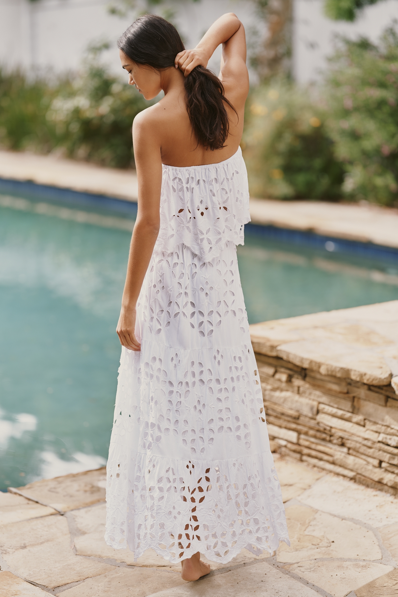Tiare Hawaii Bora Bora Embroidered Midi Skirt