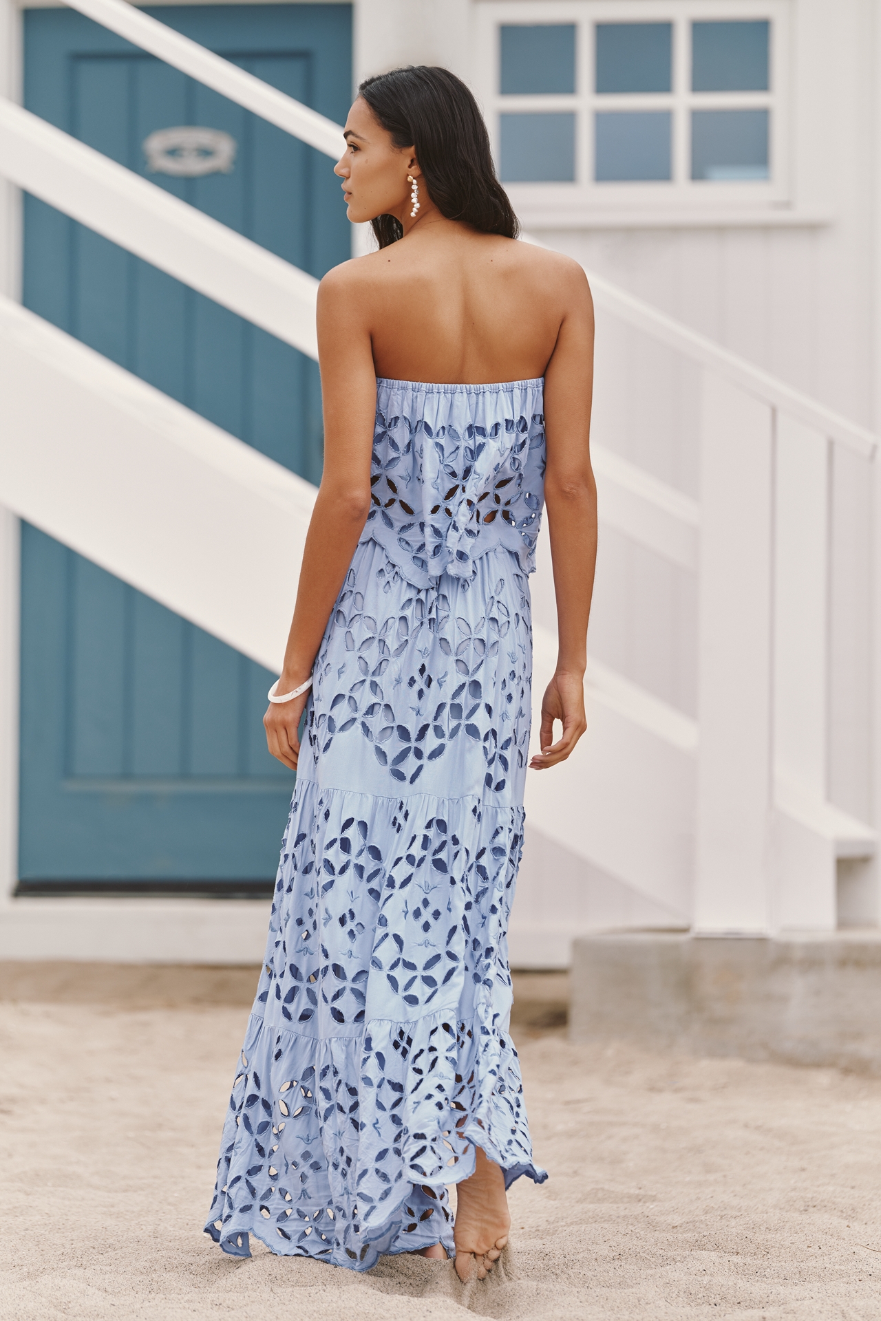 Tiare Hawaii Bora Embroidered Midi Skirt