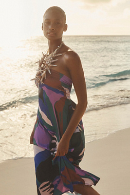 Villa Fresca Halle Strapless Satin Maxi Dress product page