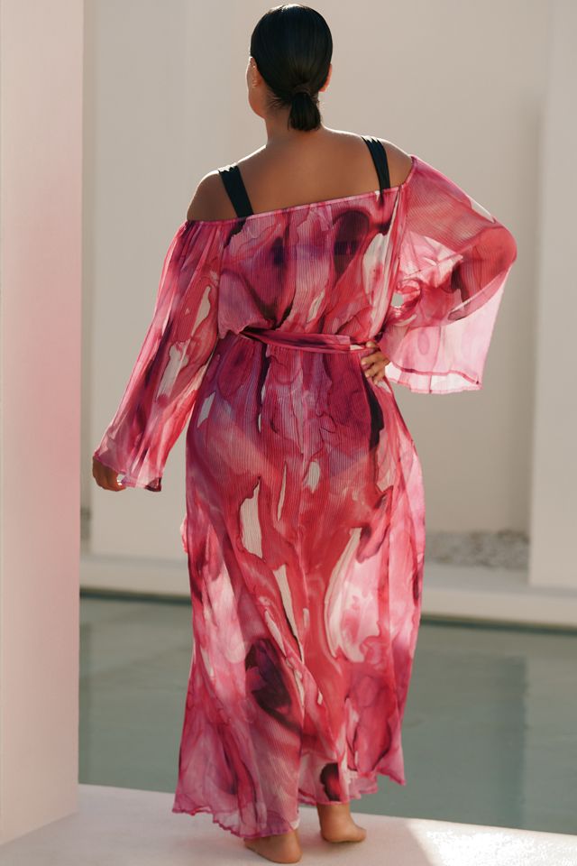 Villa Fresca Malia Plus Pleated Cover-Up Maxi Dress #2