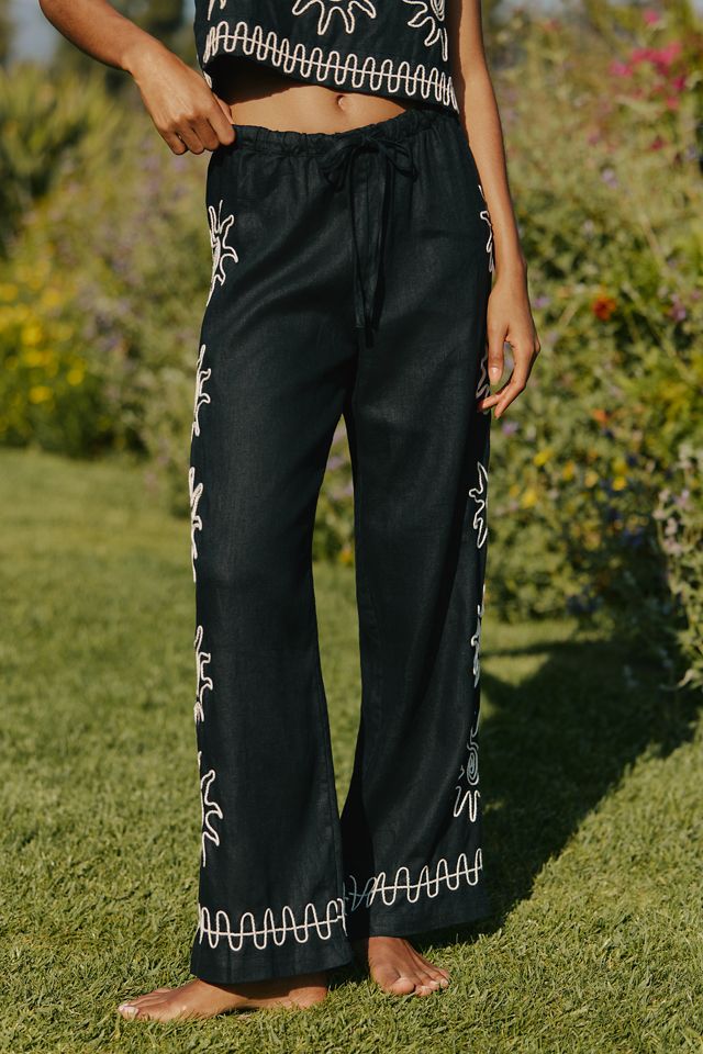 LSPACE x Rails Emmie Linen Embroidered Pants #3