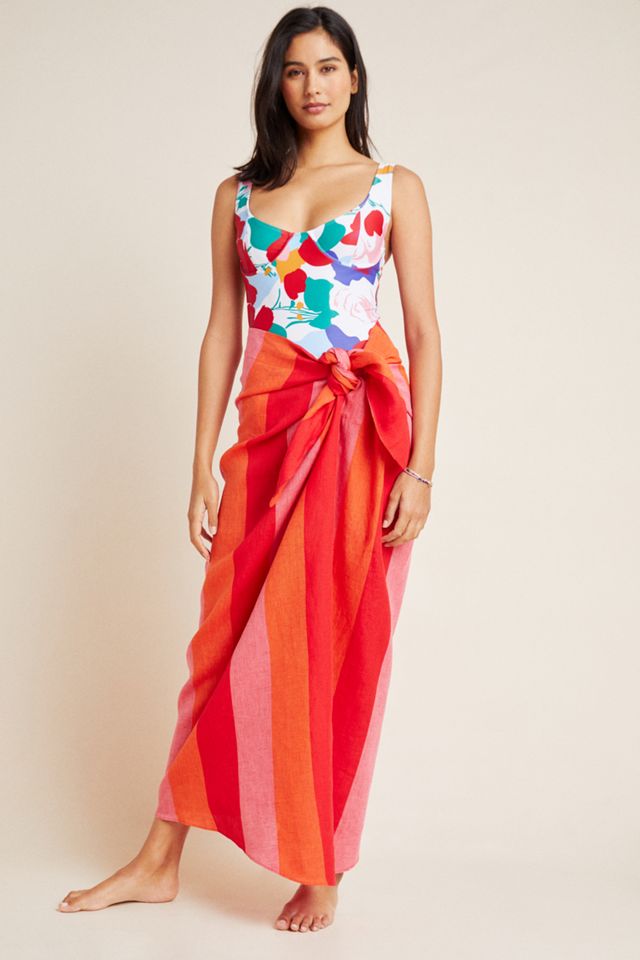 Mara Hoffman Izzi Tie-Front Linen Skirt | Anthropologie