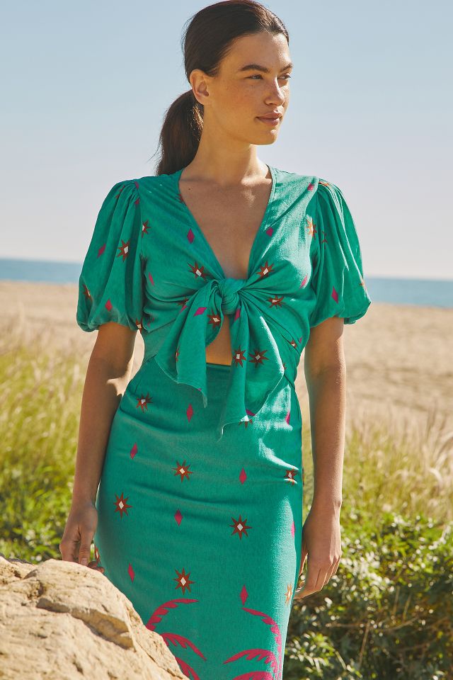 Anthropologie on sale teal dress