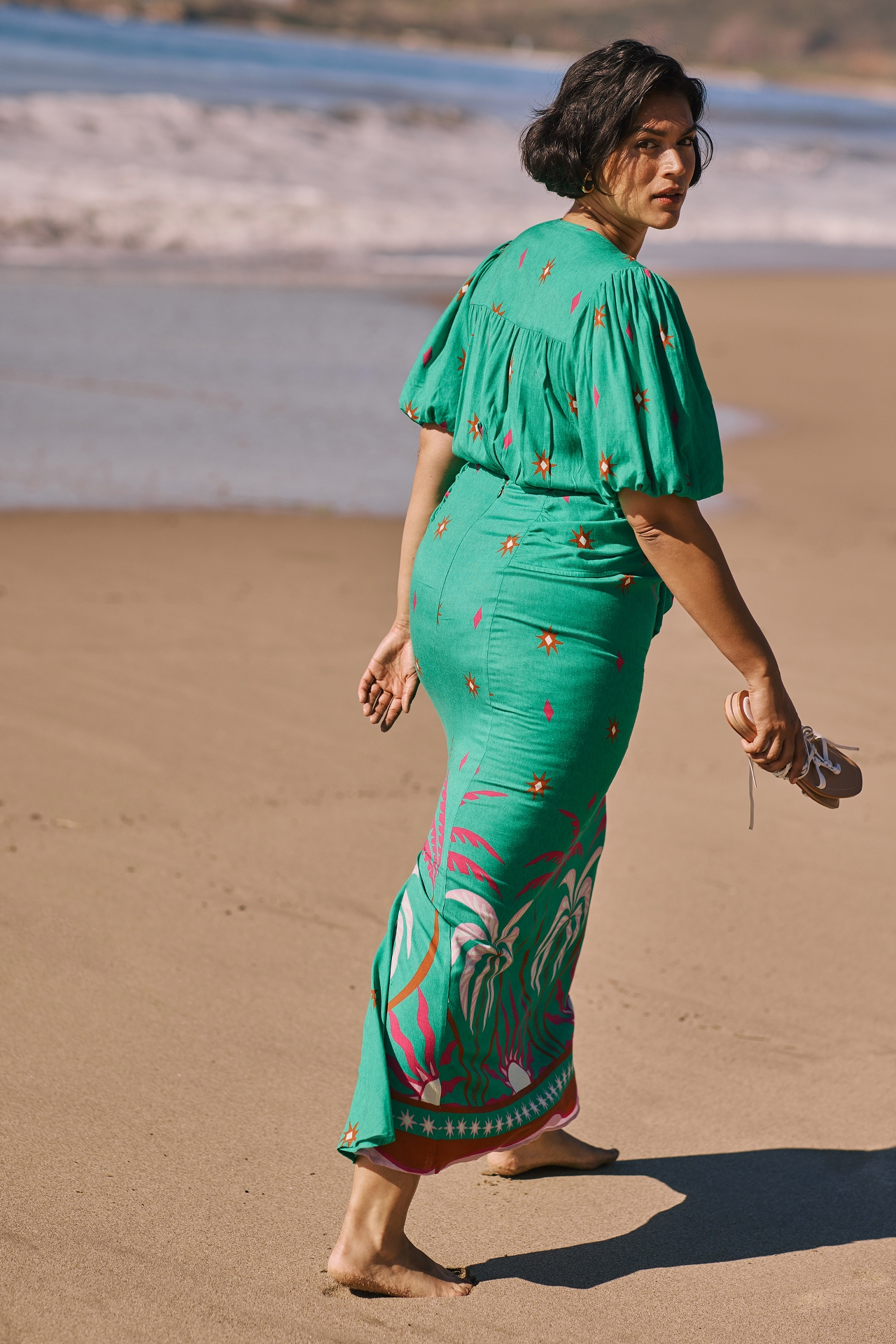 Beach Riot x Anthropologie Marta Midi Dress