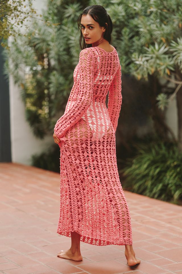 Beach Riot Long-Sleeve Crochet Midi Dress #2