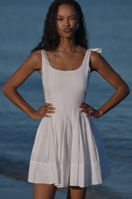 BEACH RIOT JACEY BOW-STRAP MINI DRESS 