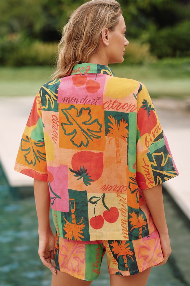 Beach Riot Naida Cotton Short-Sleeve Buttondown Shirt #1