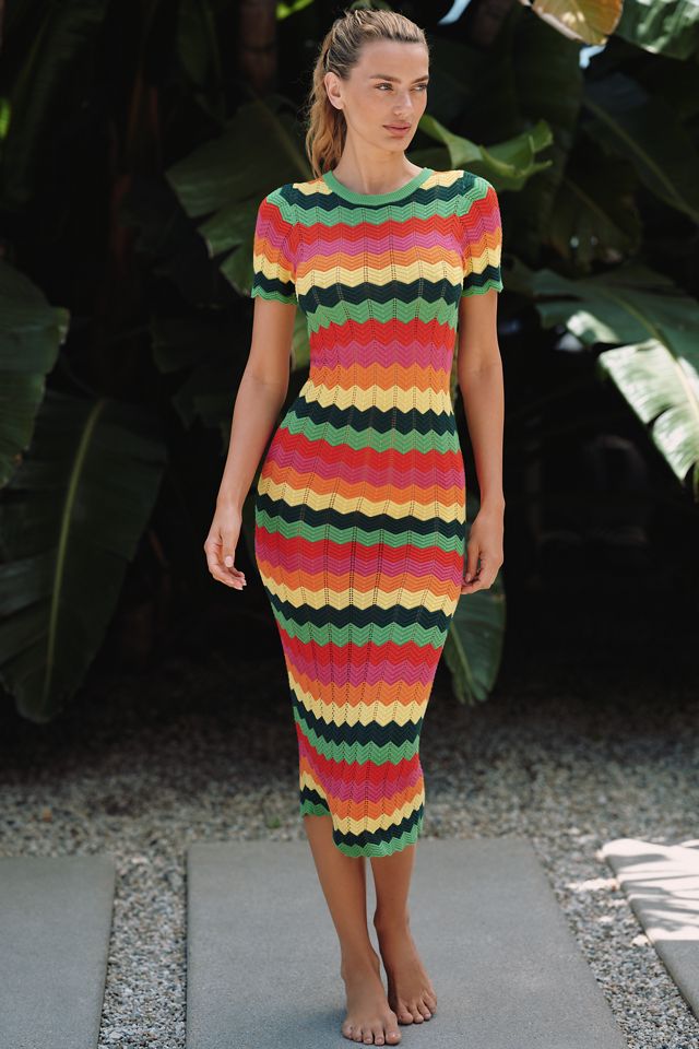 Beach Riot Emory Crochet Striped Fitted Maxi Dress #2