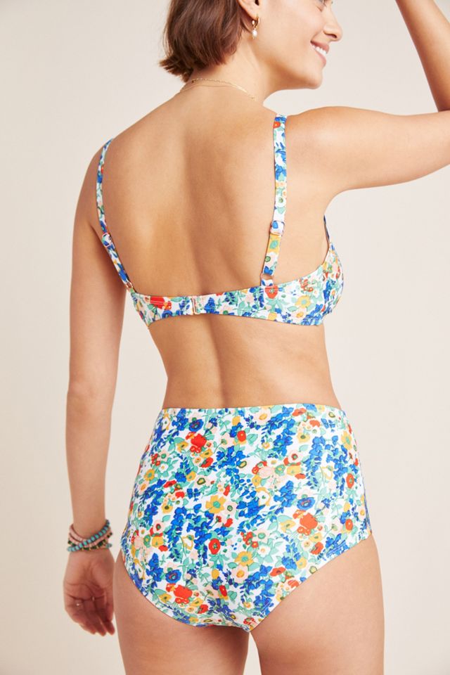 Anthropologie Front-Tie Halter Bikini Top #1