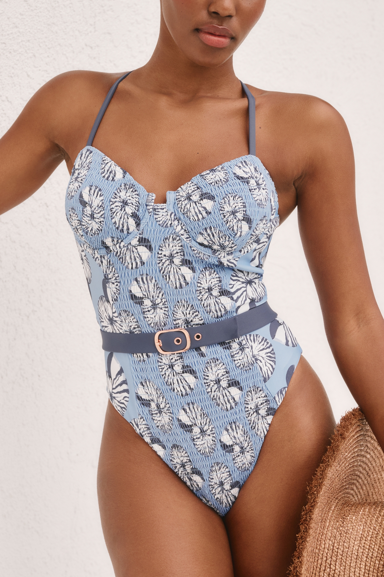 By Anthropologie Jodie Belted One-Piece Swimsuit