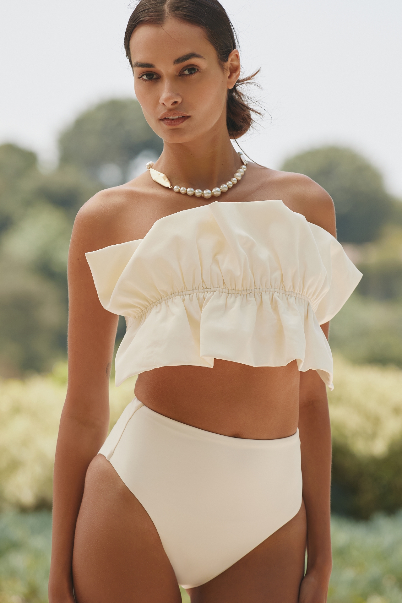 Celandine Mari Ruffle Bandeau Bikini Top