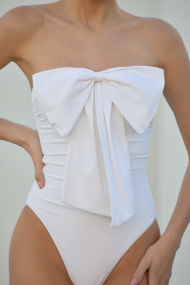 Celandine Suzanna Strapless Bow One-Piece Swimsuit | AnthroHome