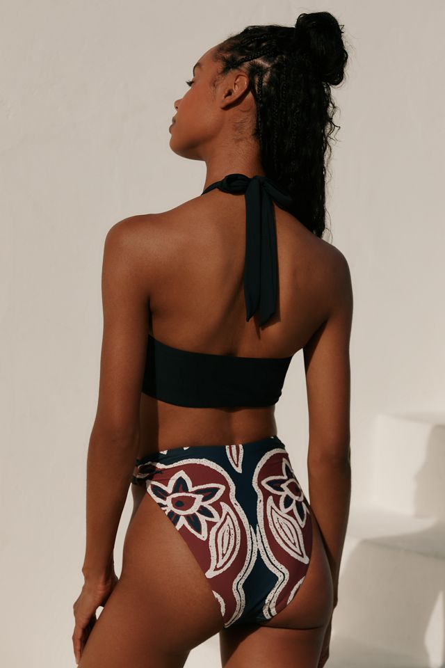 Celandine Daphne Floral Halter Bikini Top | Anthropologie
