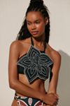 Celandine Daphne Floral Halter Bikini Top