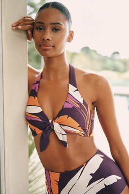 Celandine Tie-front Triangle Bikini Top