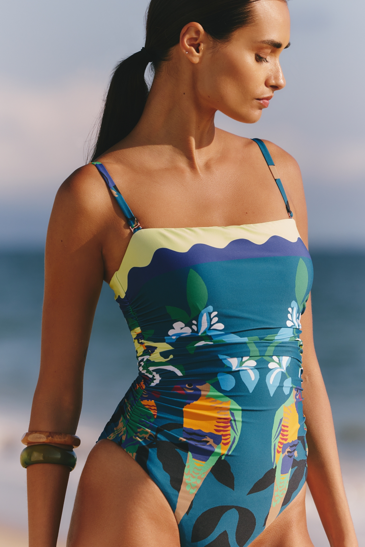 Celandine x Claire Colin Ruched One-Piece Swimsuit