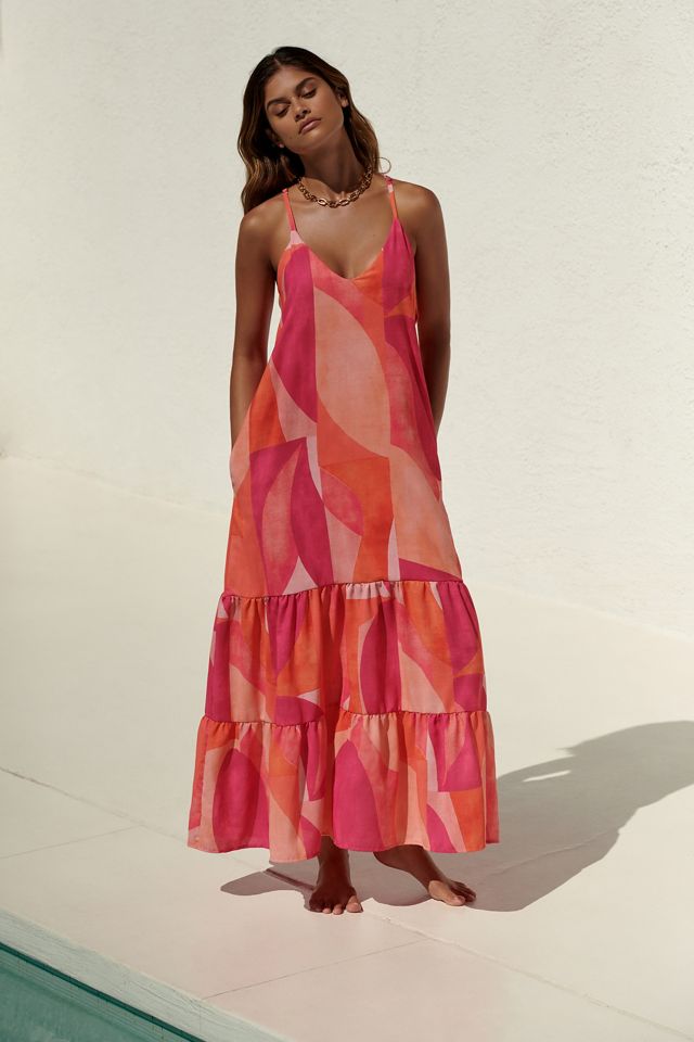 flowy long sleeve dress Floral Frill Trim Flounce Sleeve Plunge Maxi Dress  Charming Charlie