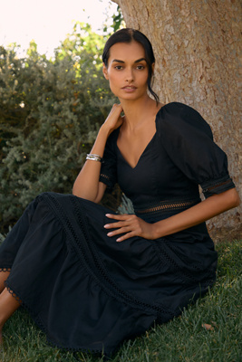 Peixoto Isabella Midi Dress In Black