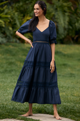 Peixoto Isabella Midi Dress In Blue