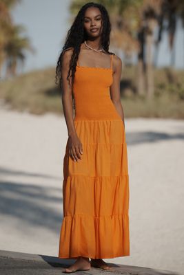 Peixoto Clementine Smocked Tiered Maxi Dress