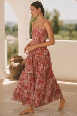 パーティードレス BHLDN Elora Sleeveless V-Neck Ruffle Lace Maxi Dress BHLDN Elora Sleeveless V-Neck Ruffle Lace Maxi Dress