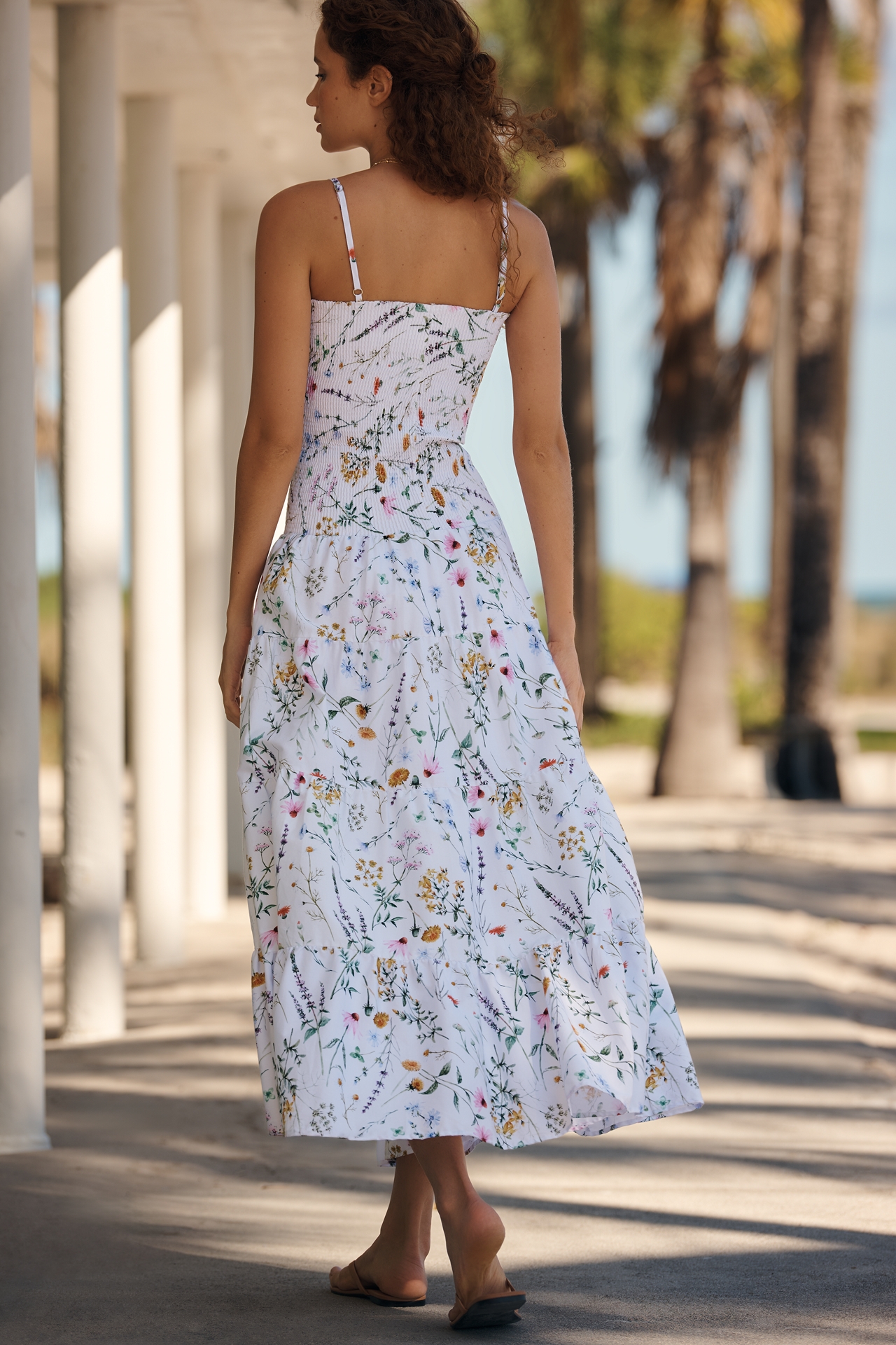 Peixoto Clementine Smocked Tiered Maxi Dress