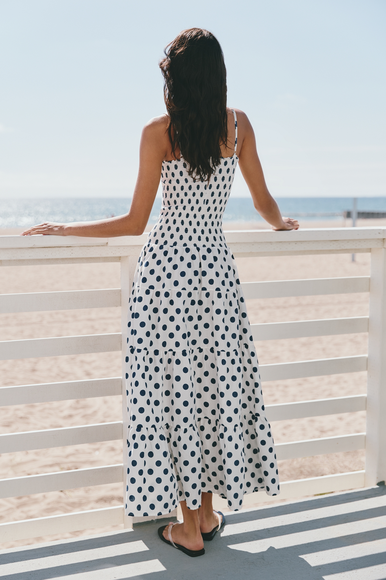 Peixoto Clementine Smocked Tiered Maxi Dress