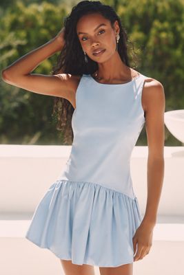 blue dress for baby girl Blue Casual Linen Plus Size Summer Maxi Dresses 1640 L / Blue main image 1