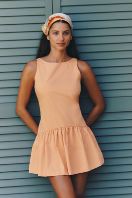 slim fit dress slacks Orange Satin Dress for Women main image 1