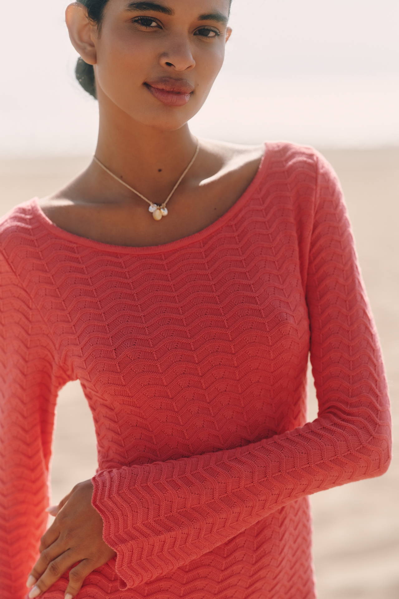 Peixoto Lucia Long-Sleeve Knit Mini Dress
