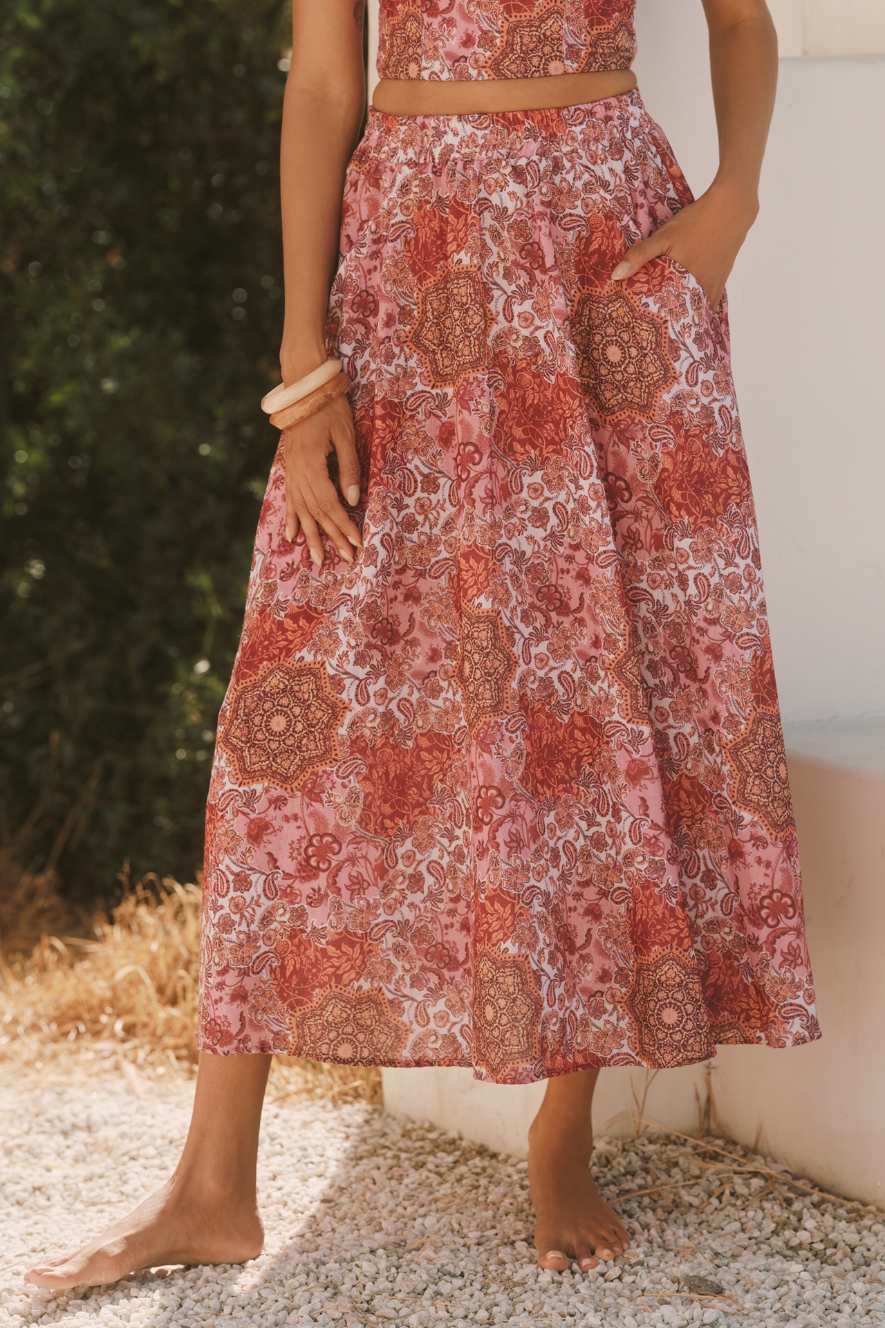 Peixoto Paula A-Line Midi Skirt