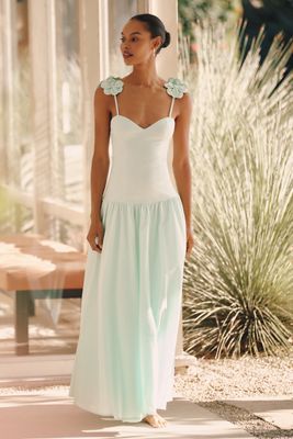 Delfi Collective Oriana Stretch Metallic Maxi Dress | Anthropologie