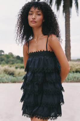 anthropologie little black dress Peixoto Jani 100% Cotton Mini this fit floor_length_dress White Cocktail Dress, White Size:UK6 Formal dress