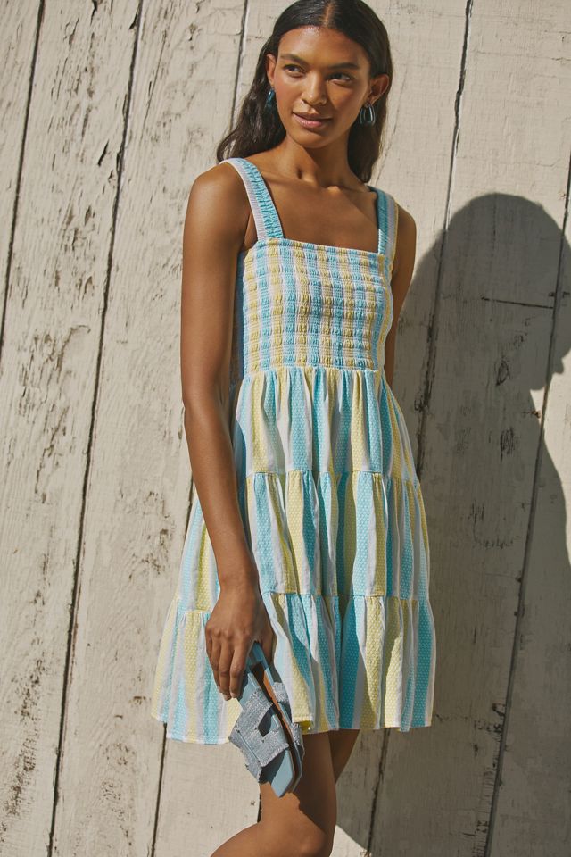 Green Stripe Mini Dress | Della