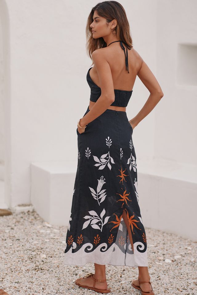 Seafolly Atlantis Linen Cutout Midi Dress #1