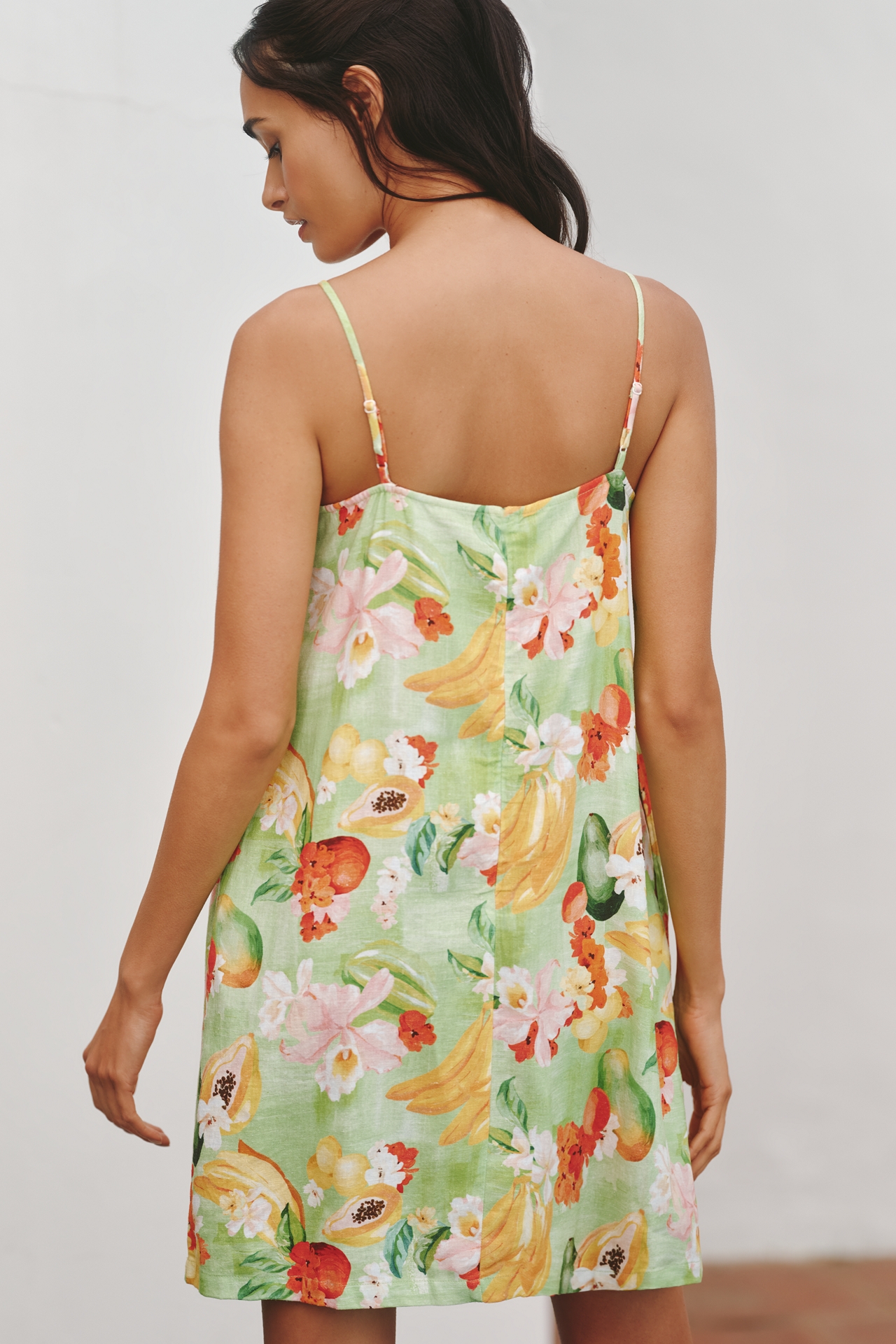 Seafolly Tropique Bandeau Linen Blend Mini Dress