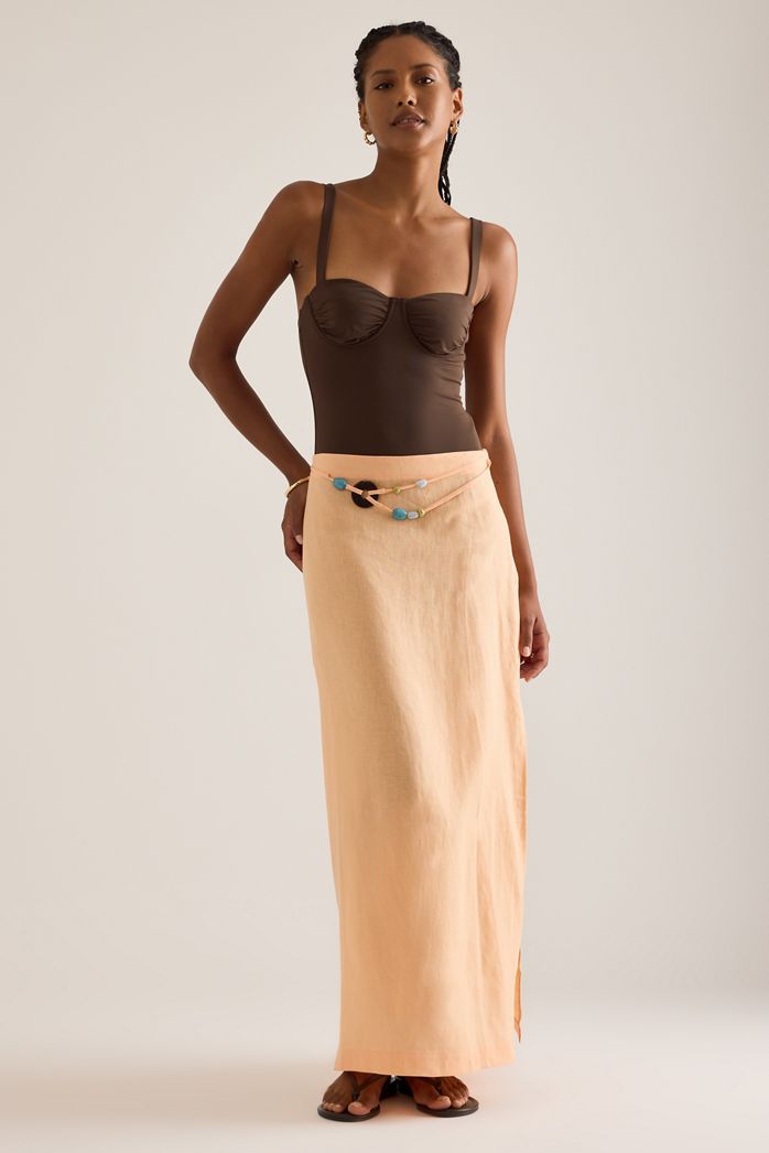JETS Linen Maxi Skirt