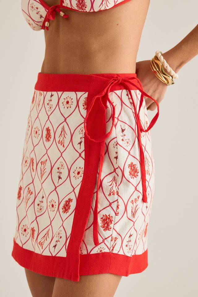 Falda Envolvente Mini de Lino Marbella de Seafolly #3