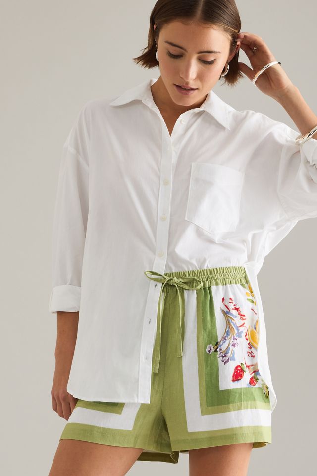Short à cordon de serrage en mélange de lin Seafolly Riviera Coast #3