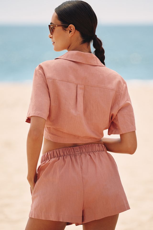 Seafolly Palermo Tie-Front Crop Top #1