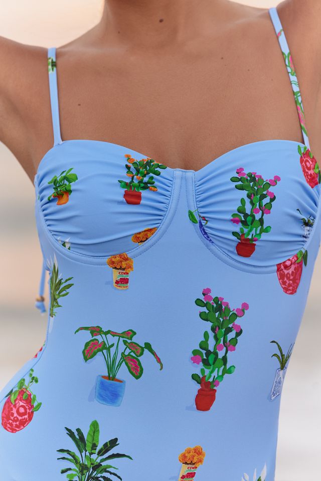 Seafolly Playa Bonita Ruched Underwire One-Piece Swimsuit #3