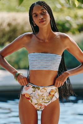Seafolly High-waisted Bikini Bottoms In Multi