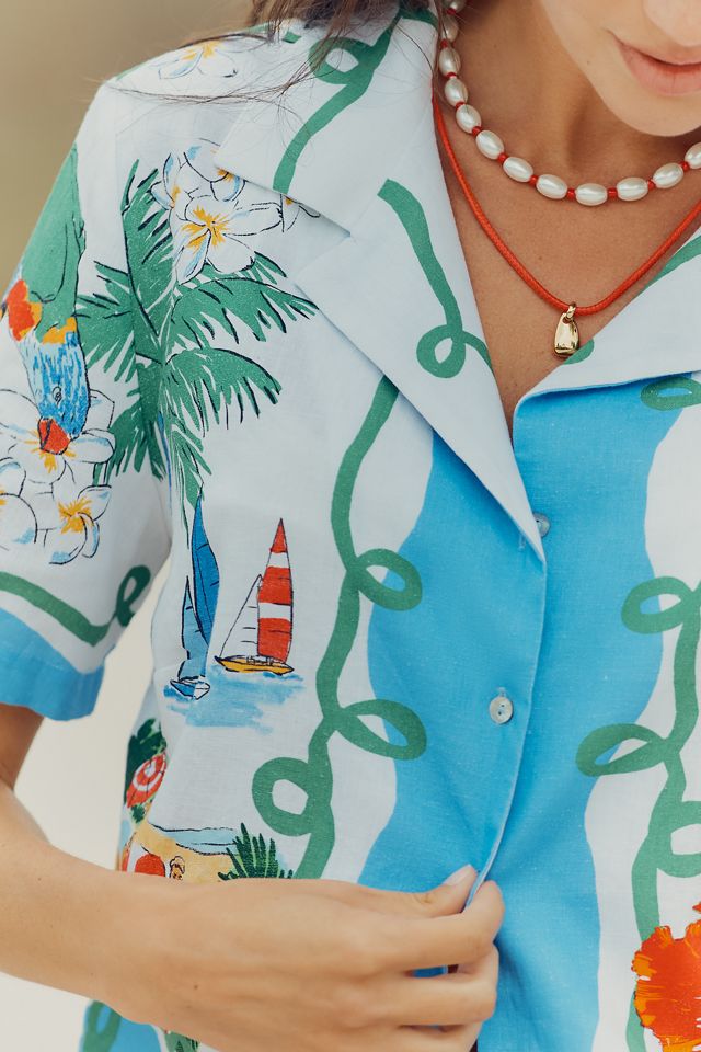 Seafolly Viva Vacation Buttondown Shirt #3