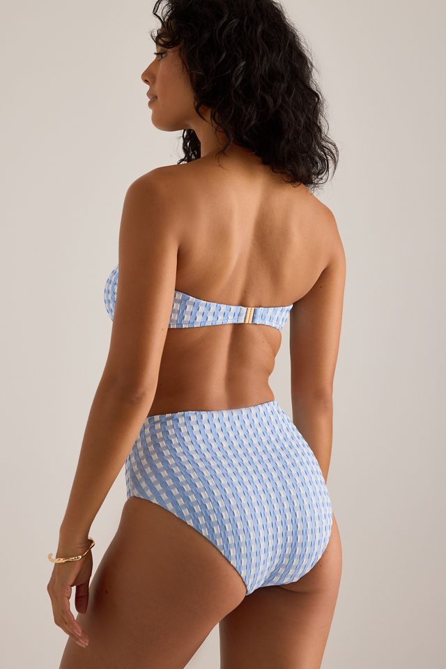 Seafolly Cornflower Tie-Front Bandeau Bikini Top #3
