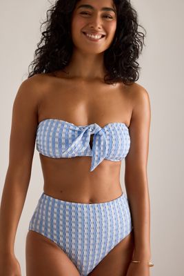 Seafolly Kornblumen-Hochgeschnittene Bikini-Höschen