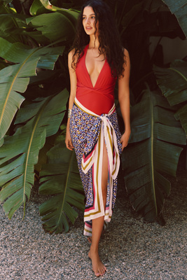 Jets Long Sarong In Blue